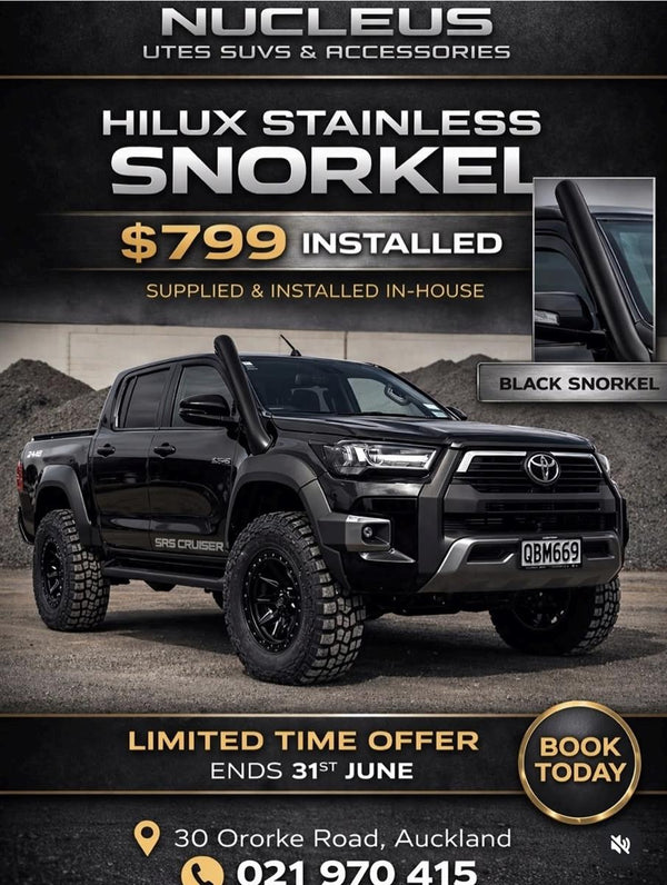 Toyota Hilux Stainless Snorkel Supplied & Installed