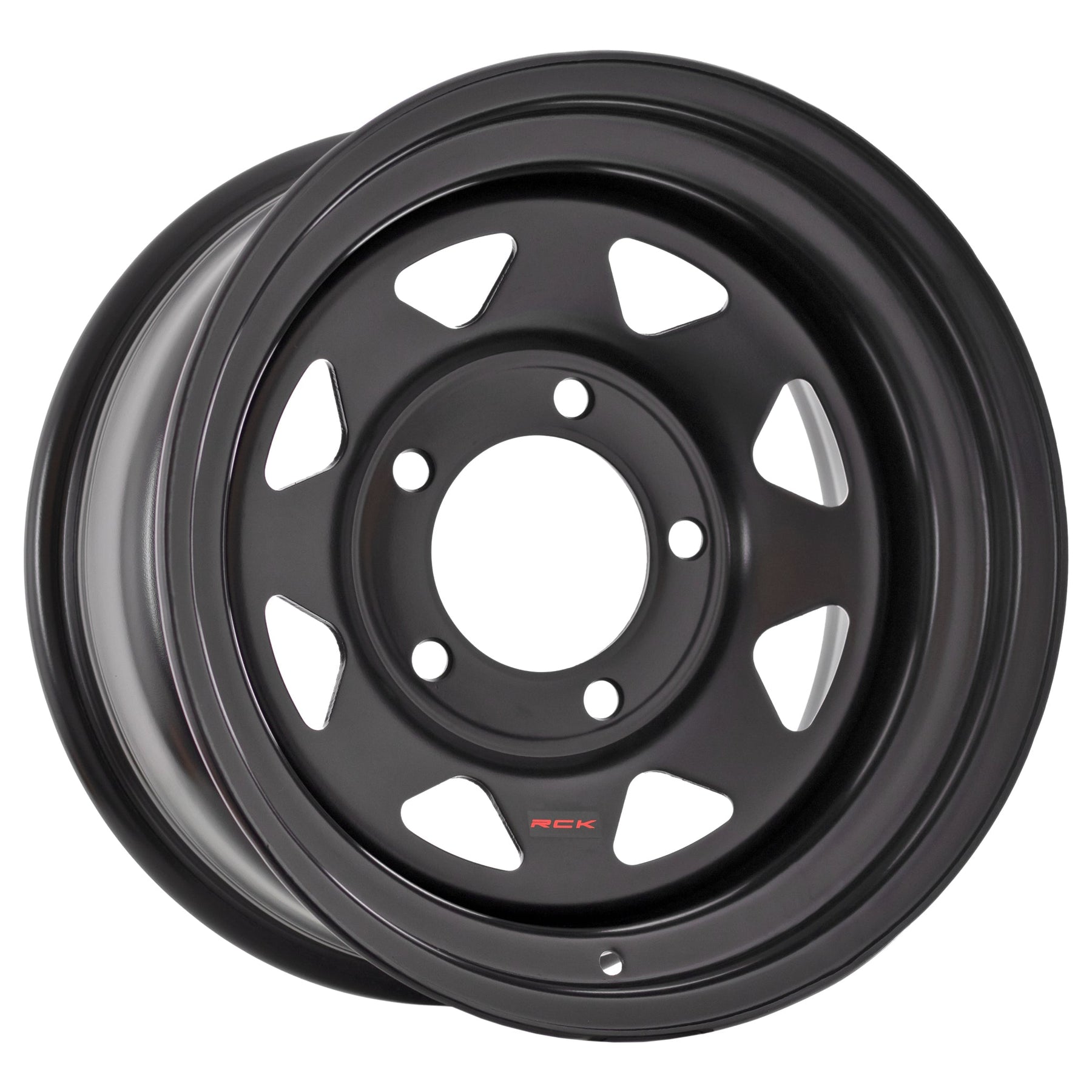 RCK STEEL WHEEL - 8 SPOKE MATT BLACK