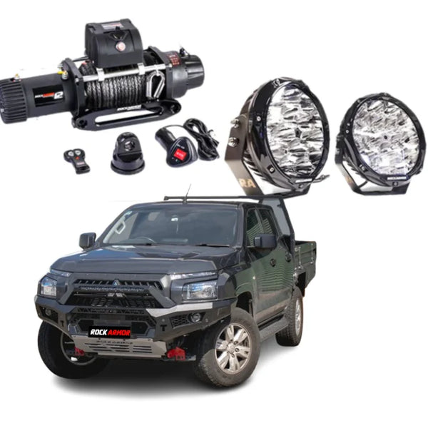 Rockarmor Gt Hoopless Bullbar Combo Pack - Mitsubishi Mv Triton 2024