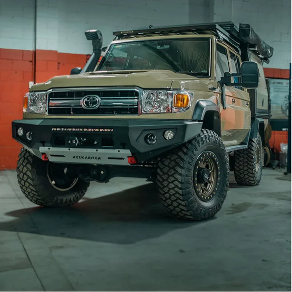 Rockarmor Gt Hoopless Steel Bullbar - Toyota Landcruiser 76 78 79 2007-2023 (Full Bar Replacement)
