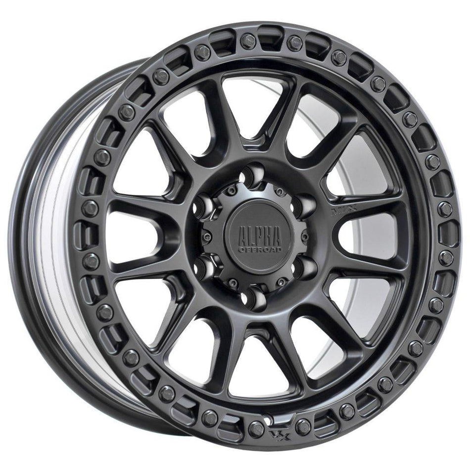 ALPHA PODIUM - MATT BLACK 17x9 / 6x139.7 /25 Offset