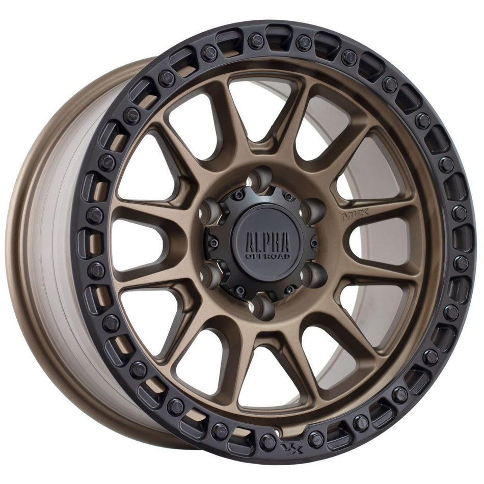 ALPHA PODIUM - MATT BRONZE WITH BLACK LIP 17x9 / 6x139.7 /35 Offset