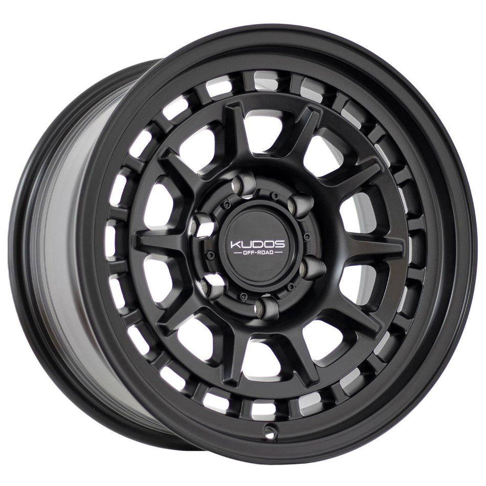KUDOS BONES - MATT BLACK 17x9 / 6x139.7 +12 Offset