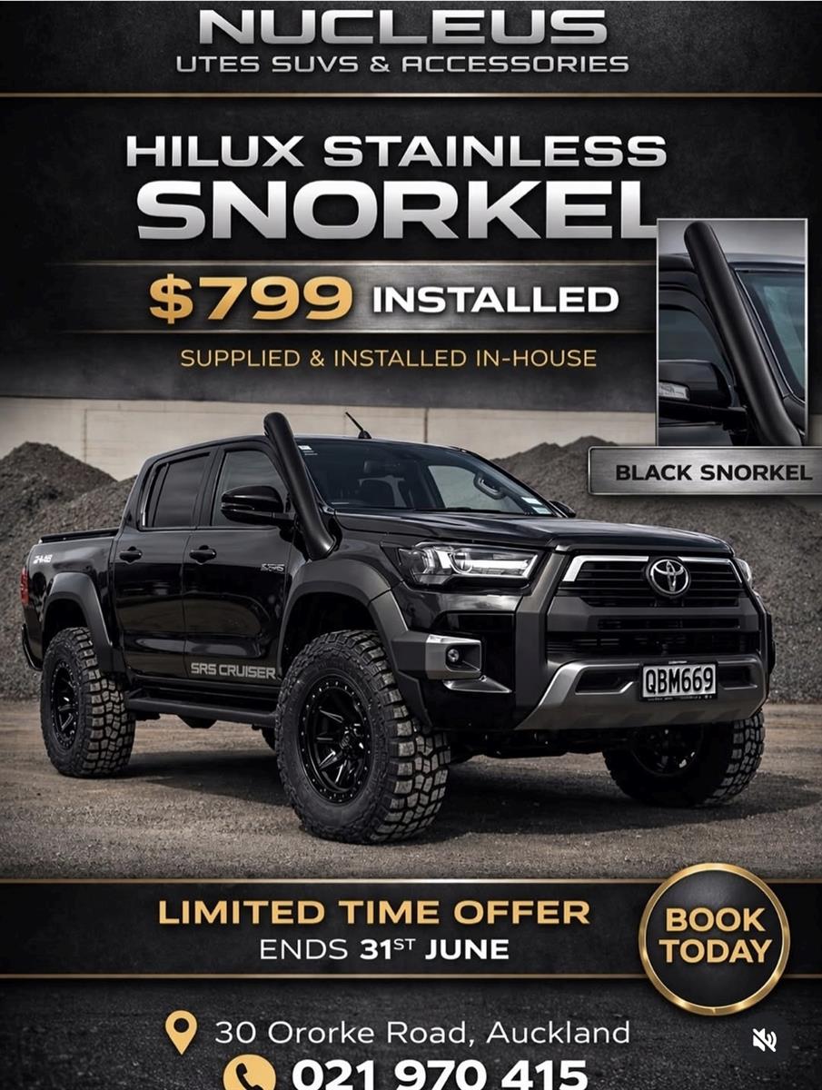 Toyota Hilux Stainless Snorkel Supplied & Installed