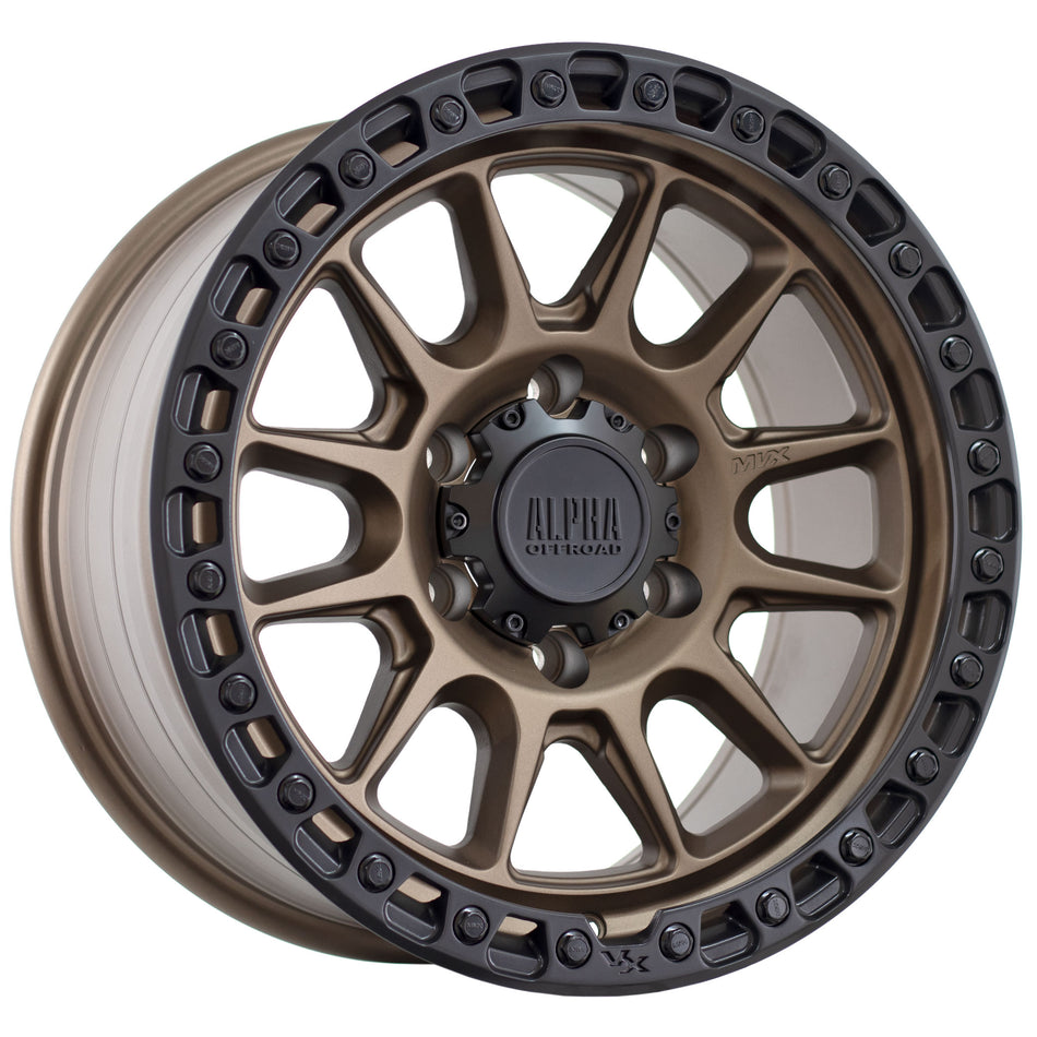ALPHA PODIUM - MATT BRONZE WITH BLACK LIP 17x9 / 6x139.7 /15 Offset