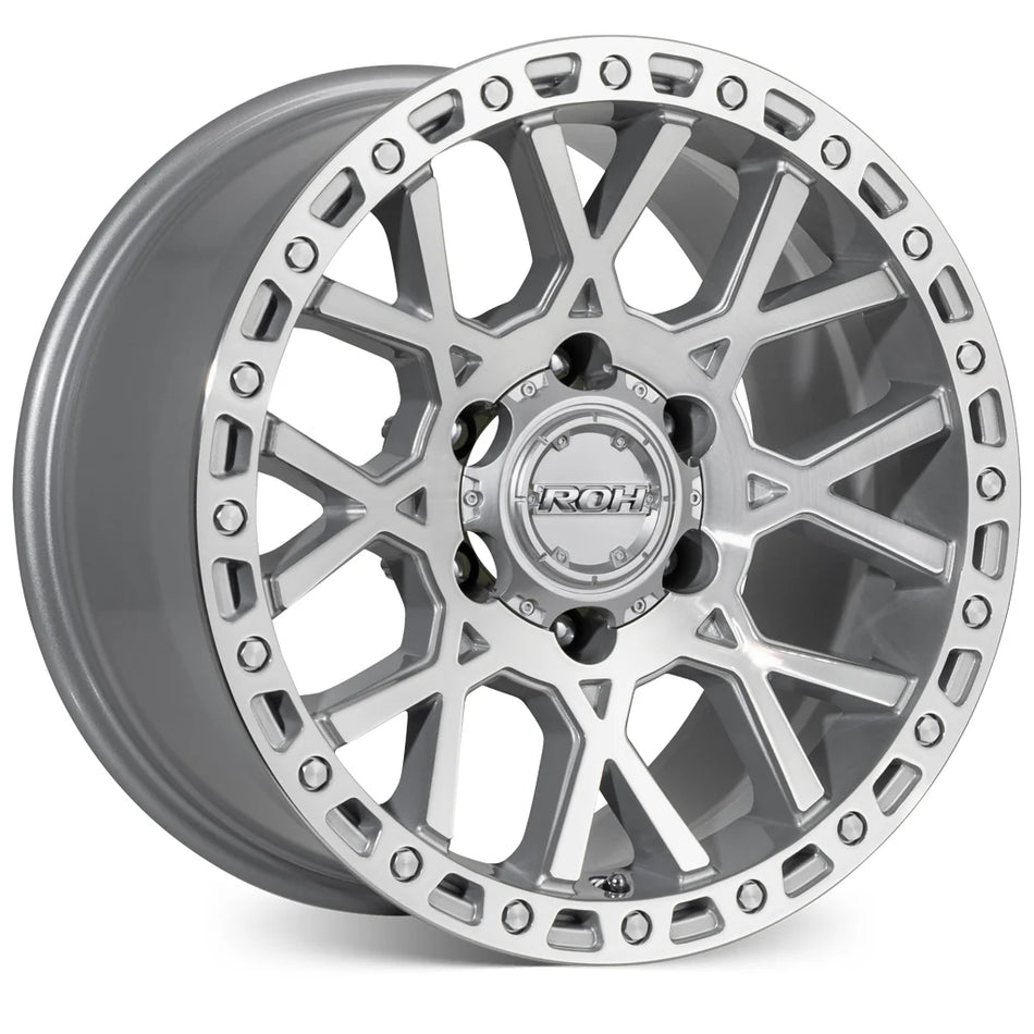 ROH CRAWLER - SILVER WITH MACHINE FACE 17x9 / 6x139.7 / 40 Offset