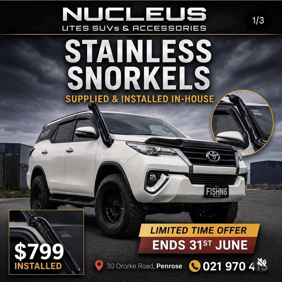 Toyota Fortuner Stainless Snorkel Supplied & Installed