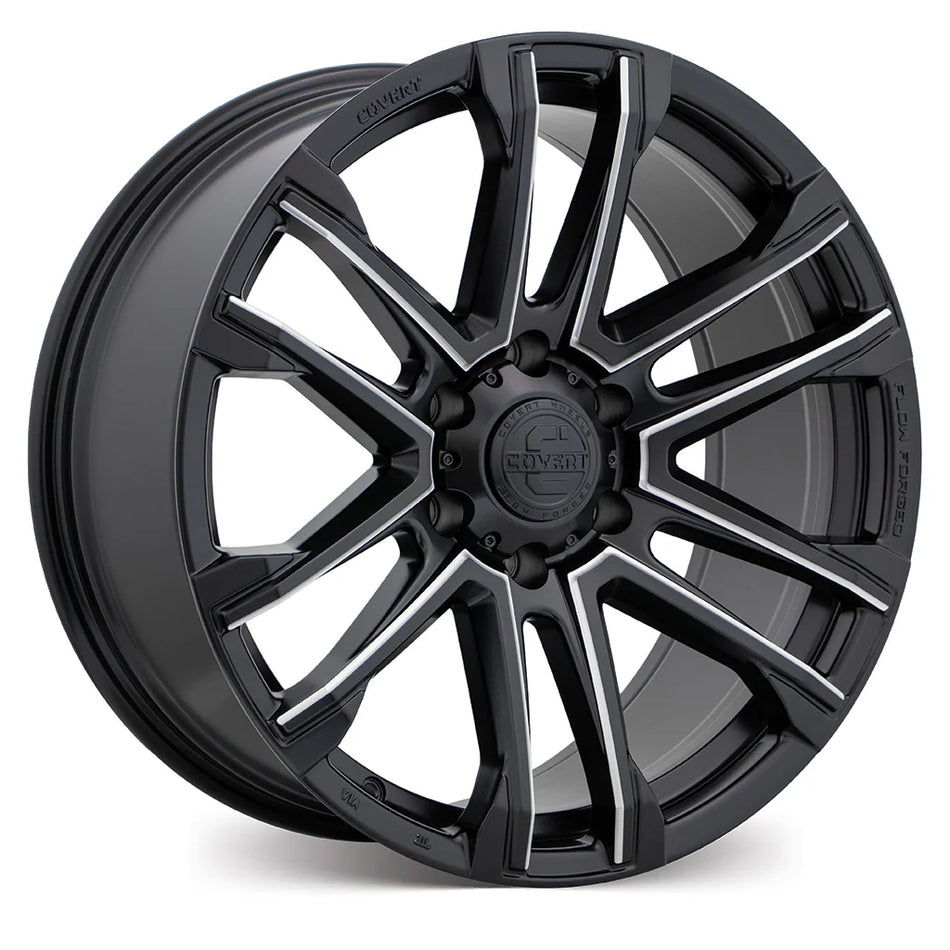 COVERT RV4 / 20x9 / 6x139.7 / +38 / MATT BLACK WITH MILLED SPOKES