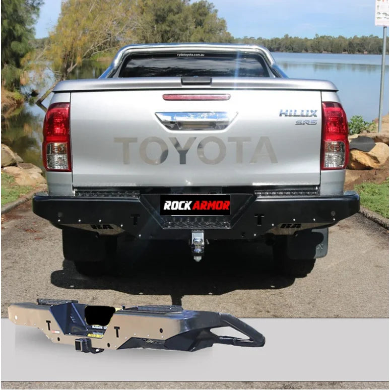 Rockarmor Elite Steel Rear Step / Towbar To Suit Toyota Hilux N80 2015+