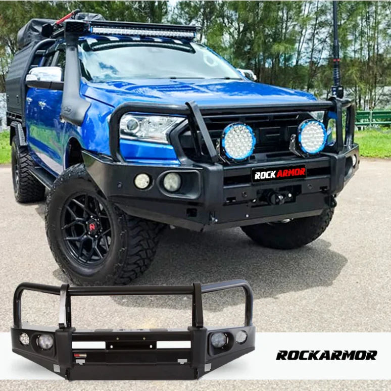 Rockarmor Elite Hoop Steel Bullbar - Ford Ranger Px1 Px2 Px3 (Bumper Cut)