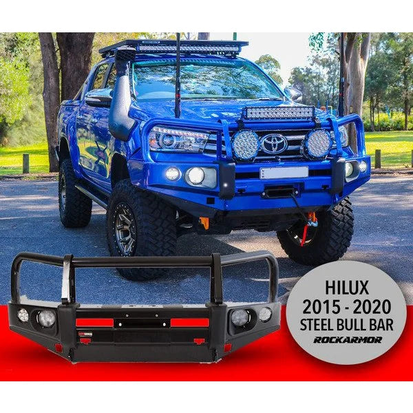 Rockarmor Elite Hoop Steel Bullbar - Toyota Hilux N80 2015-2020 (Full Bar Replacement)