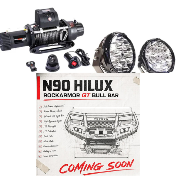 Rockarmor Gt Steel Hoop Bullbar Combo Pack - Toyota Hilux N90 2026+