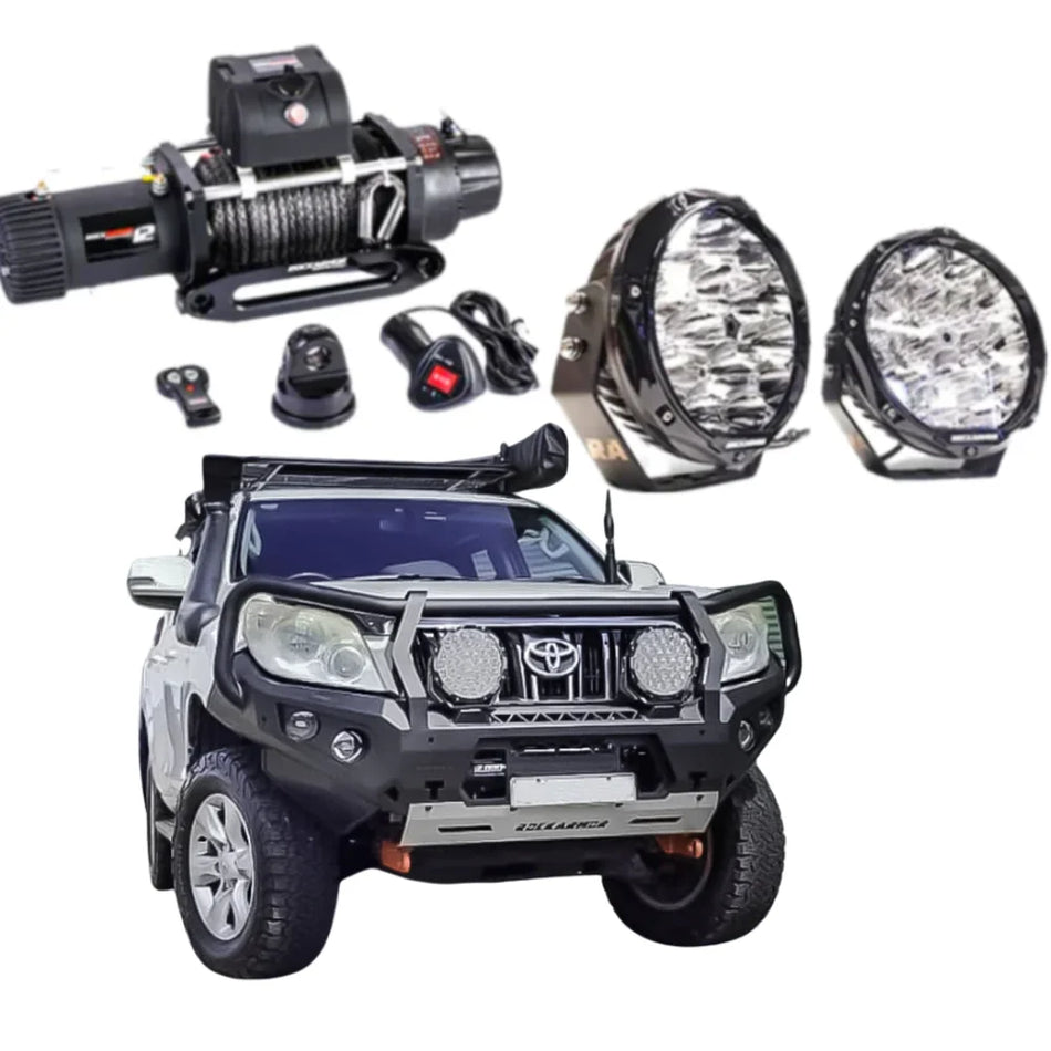 Rockarmor Gt Hoop Bullbar Combo Pack - Toyota Prado 150 2009-2015