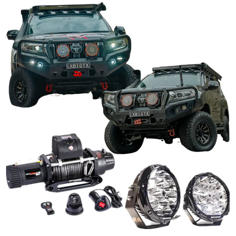 Rockarmor Gt Hoop Bullbar Combo Pack - Toyota Prado 150 2017+