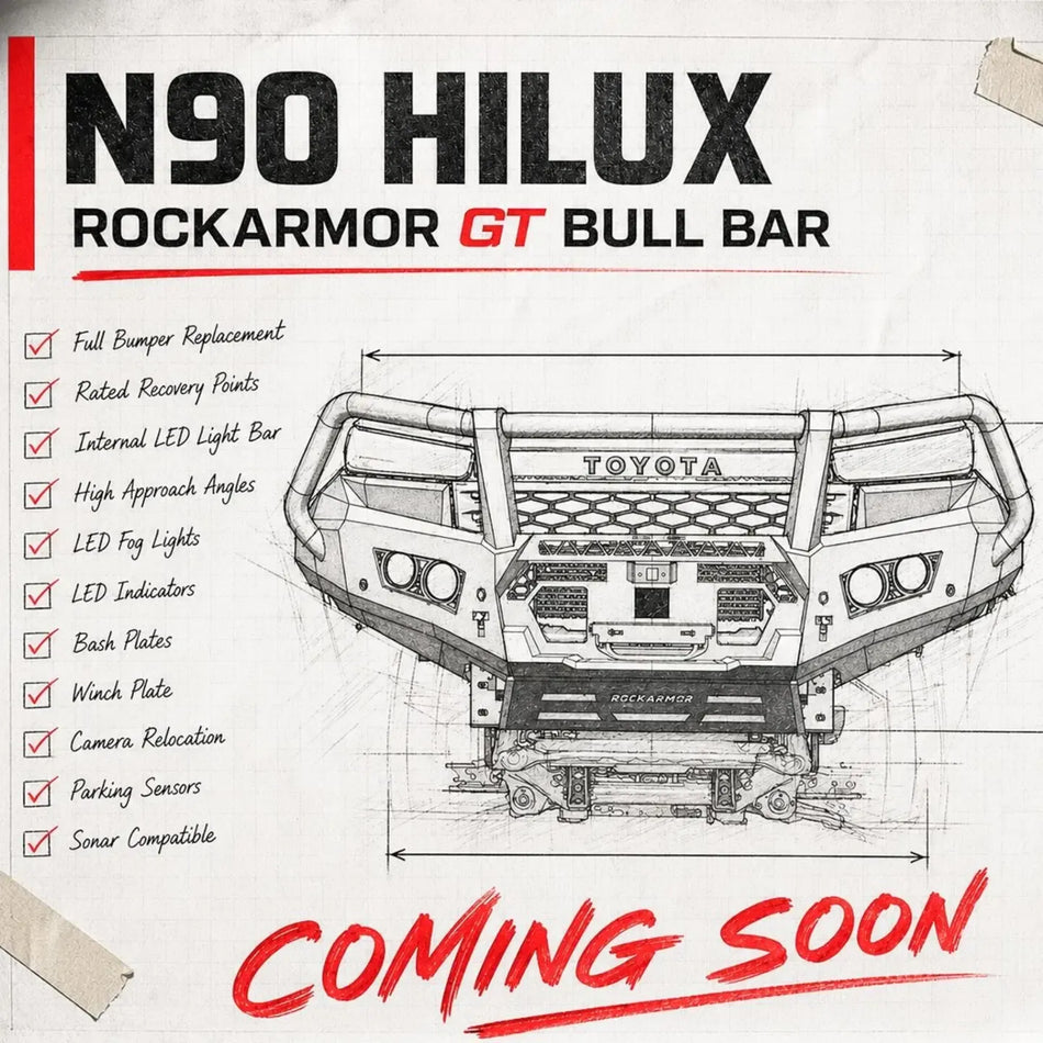 Rockarmor Rock Pack — Toyota Hilux N90 2026+ | GT Hoop Bullbar + Rock Sliders