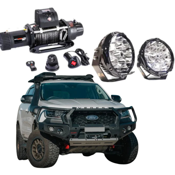 Rockarmor Gt Hoopless Steel Bullbar Combo Ford Everest Ua1 & Ua2 2015-2022