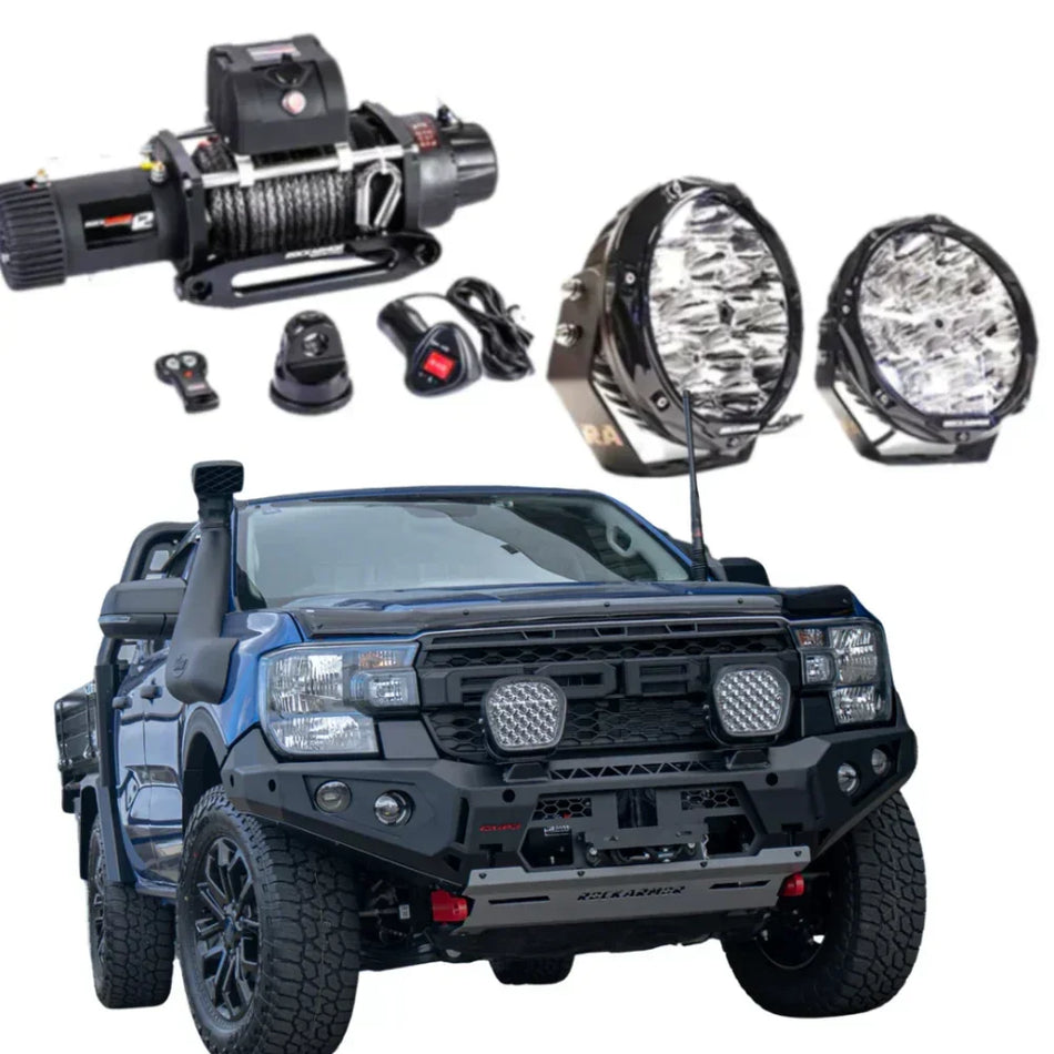 Rockarmor Gt Hoopless Steel Bullbar Combo Package - Next Gen Ford Ranger