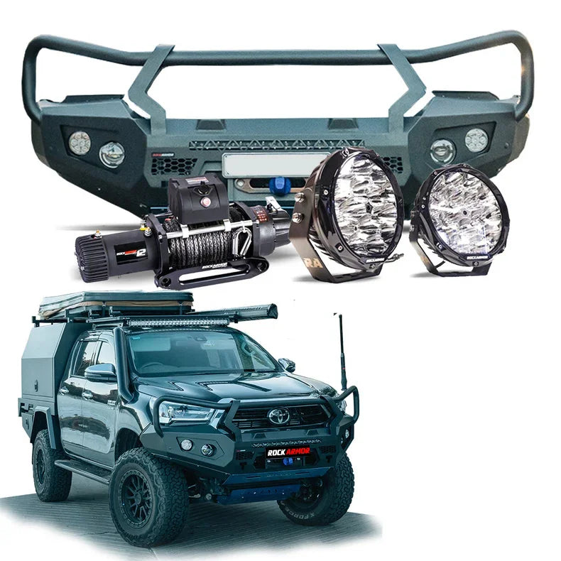 Rockarmor Gt Steel Hoop Bullbar Combo Pack - Toyota Hilux 2020-2025
