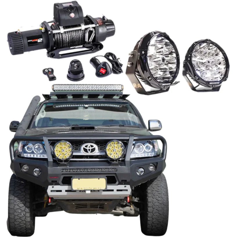 Rockarmor Gt Steel Hoop Bullbar Combo Pack - Toyota Hilux N70 2005-2011