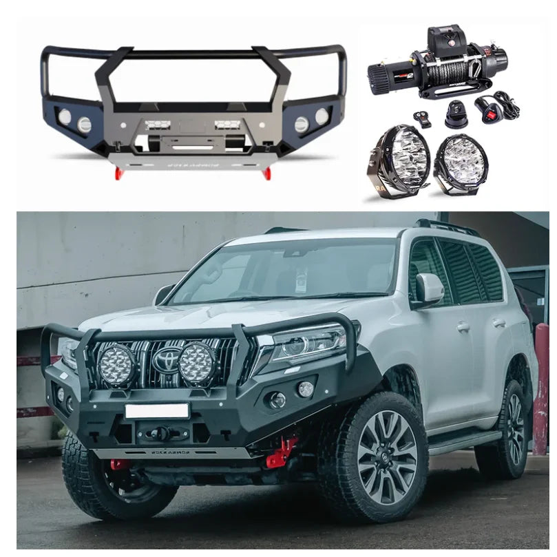 Rockarmor Gt Steel Hoop Bullbar Combo Pack - Toyota Prado 150 Series 2018+
