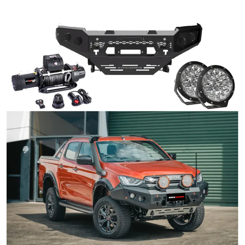 Rockarmor Gt Steel Hoopless Bullbar Combo Pack - Mazda Bt50 2020+