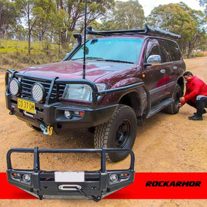 Rockarmor Premium Bullbar Frontal Combo To Suit Toyota Landcruiser Fj105 1998-2002 (Live Axle)(Full Bar Replacement)