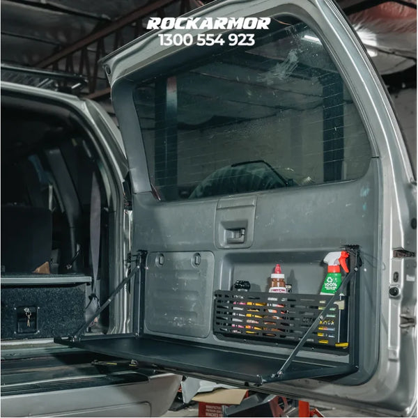 Rockarmor Rear Folding Table  And Pantry To Suit Prado 120