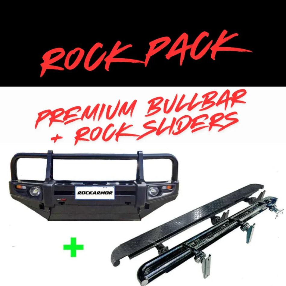 Rockarmor Rock Pack — Toyota Prado Fj120 03-09 (Full Bar Replacement | Premium Bullbar + Rock Sliders