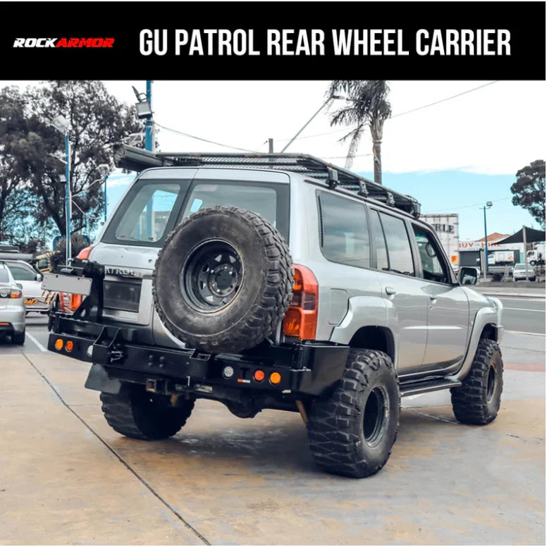 Rockarmor Steel Dual Wheel Carrier To Suit Nissan Patrol Y61 Gu4 2004 - 2016 Models