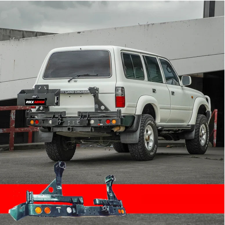Rockarmor Steel Dual Wheel Carrier To Suit Toyota Landcruiser  Fj80 1992-1997